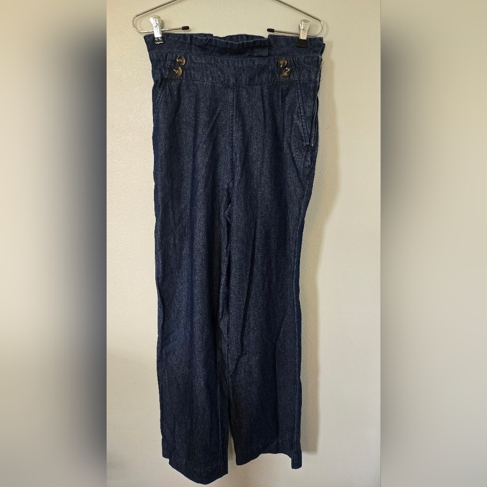 Who What Wear Wide Leg Paper Bag Waist Jeans Size 4
